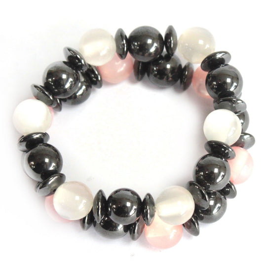 Farbtherapie Magnetarmband - 6 einzigartige Designs aus Hämatit & Glas
