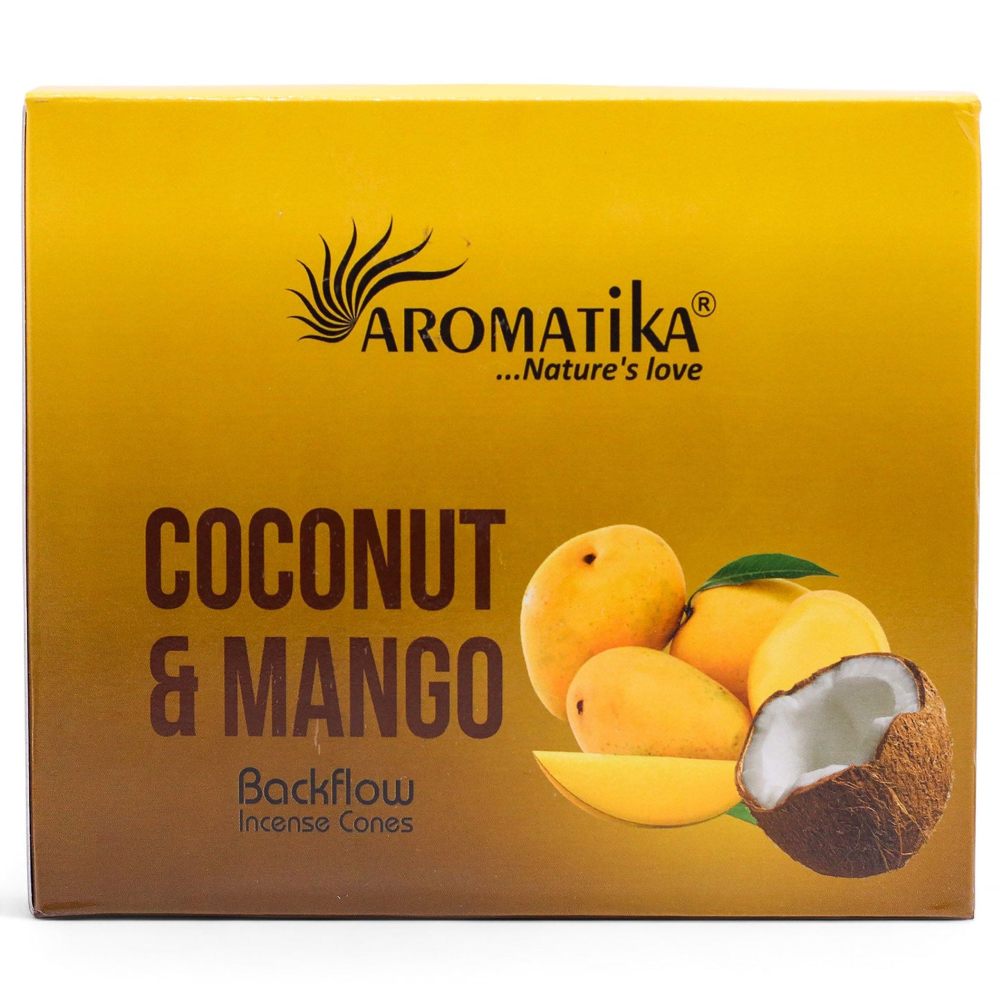 Masala Rückfluss-Räucherkegel Kokos-Mango - 10 Stück im Set