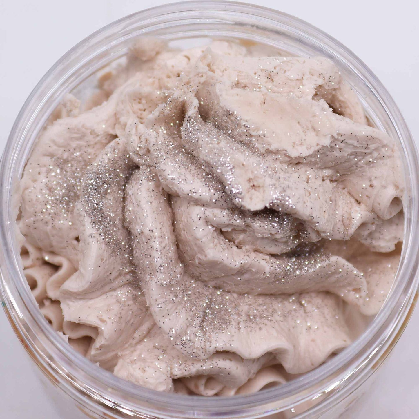 Schlagseife 'Warmes Lebkuchen' im Glas (120g) – Cremig mit Glitzer