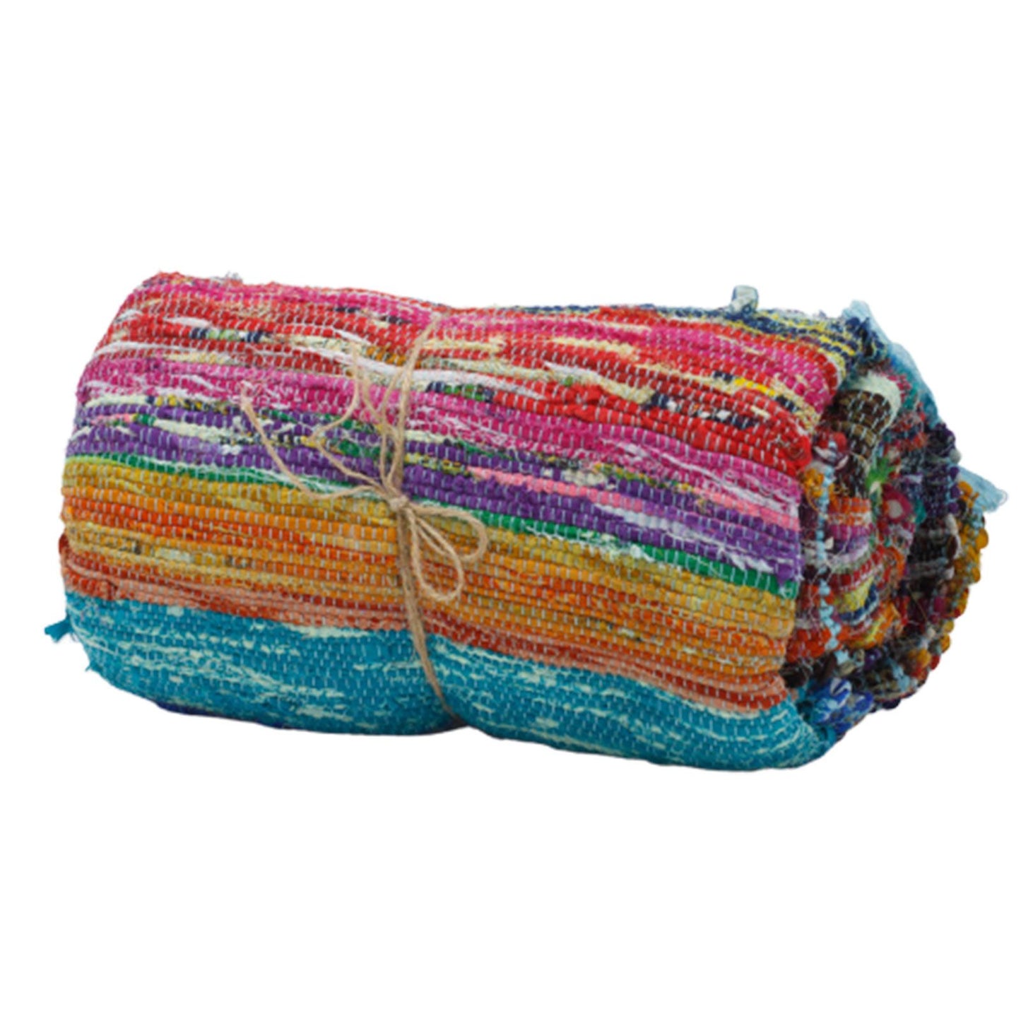 Handgefertigter Indigo-Flickenteppich – 153x90 cm, aus recycelter Baumwolle