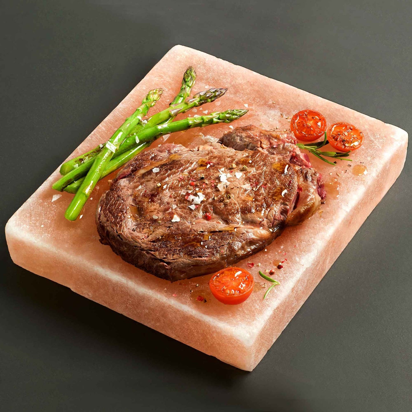 Gourmet-Kochplatte aus Himalaya-Salz, quadratisch 20x20x5 cm