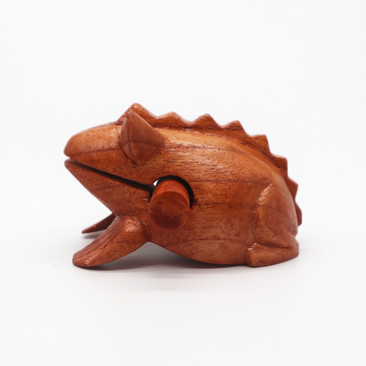 Handgeschnitzter Quakfrosch aus Jempinis-Holz – 6 cm Klangobjekt aus Bali