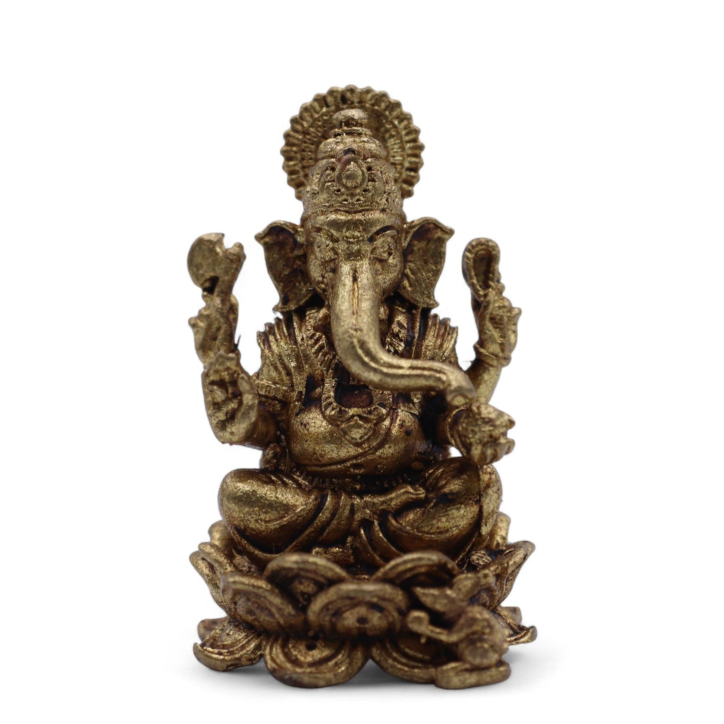 Handgefertigte Ganesha-Figur aus Messing – 37 mm