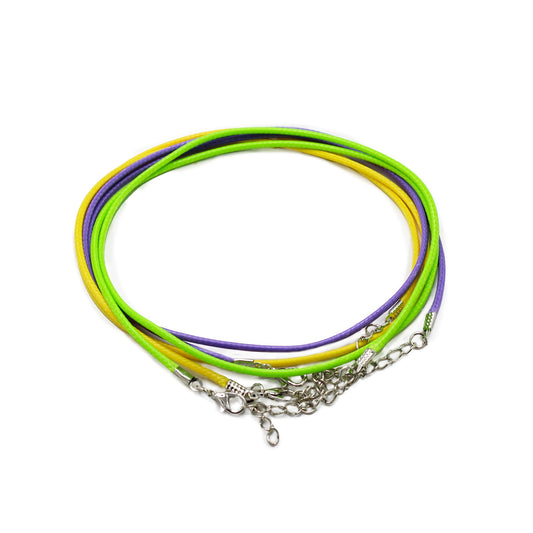Set mit 10 gewachsten Anhänger-Kordeln in Farbauswahl – 2mm x 55cm mit Metallclasp