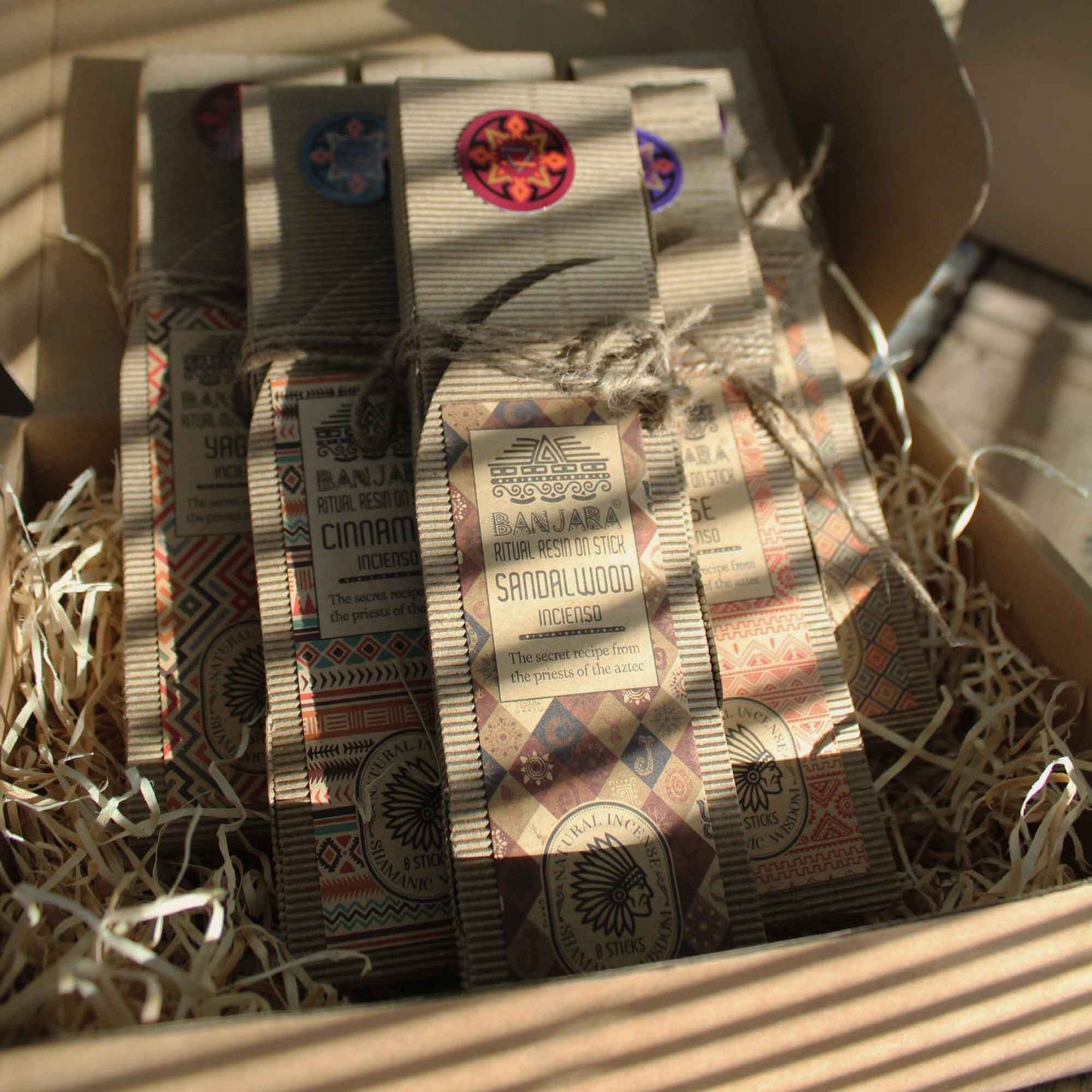 Starter-Set Ritualharz-Stäbchen – 6 spirituelle Düfte aus Indien (8 Stück)