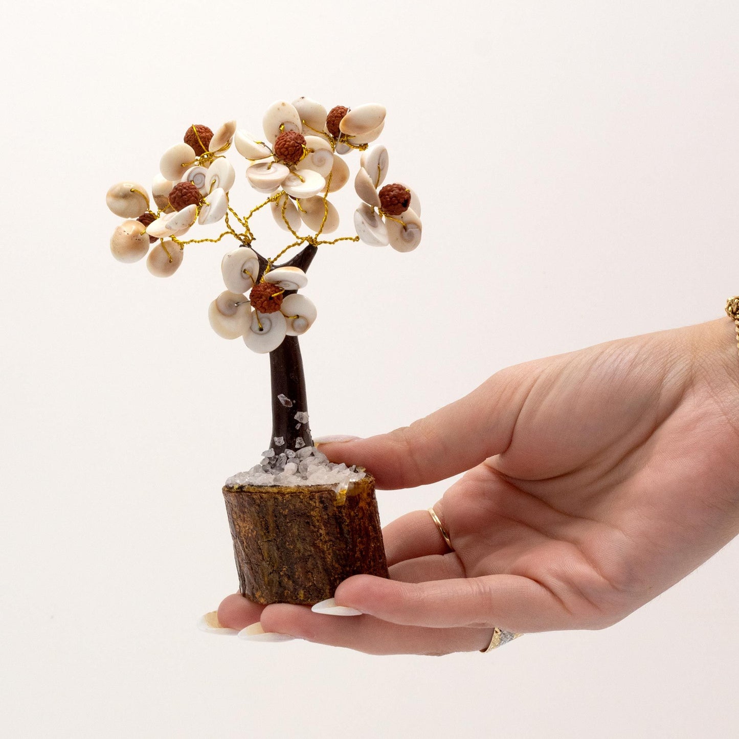 Gomati-Chakra-Steinbaum mit 45 Steinen & Rudraksha – Handgefertigtes Energie-Dekor