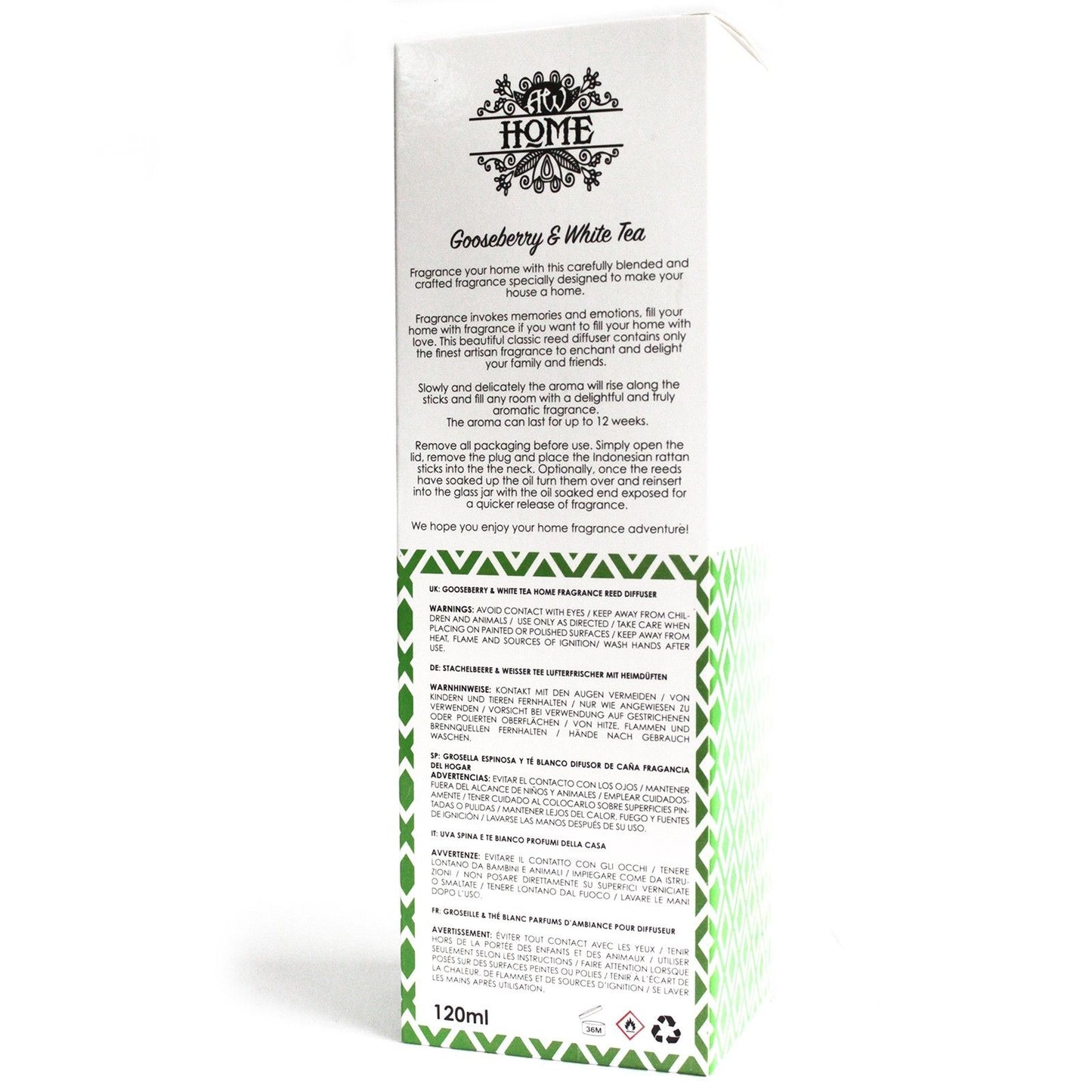 Duftstäbchen Diffusor mit Stachelbeere & Weißem Tee – 120 ml