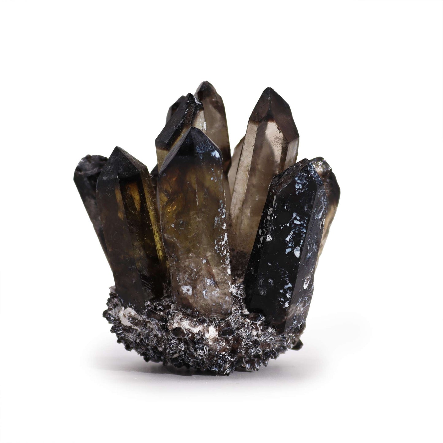 Natürlicher Rauchquarz-Cluster mit Ghost-Effekt – Unikat ca. 8 cm