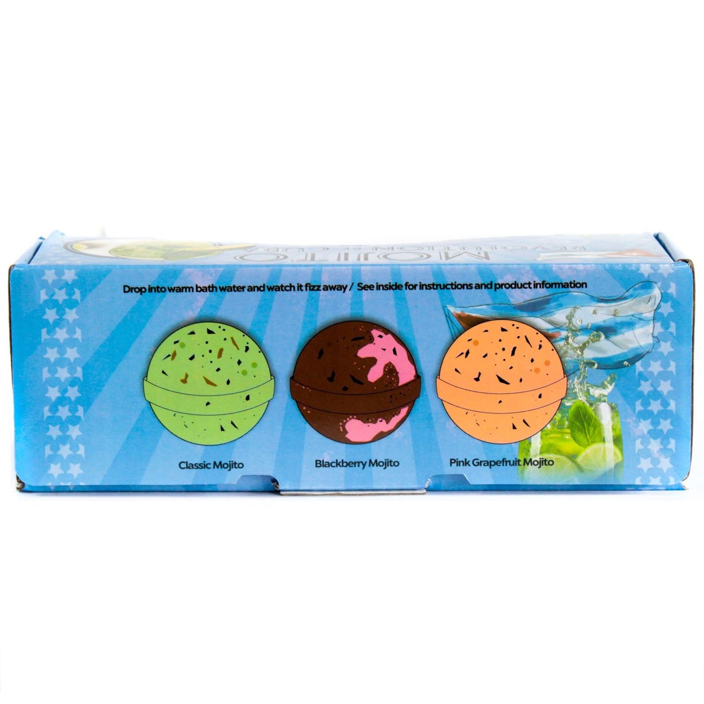 Caribbean Cocktail Trio – Luxus Badebomben-Set mit Mojito-Düften