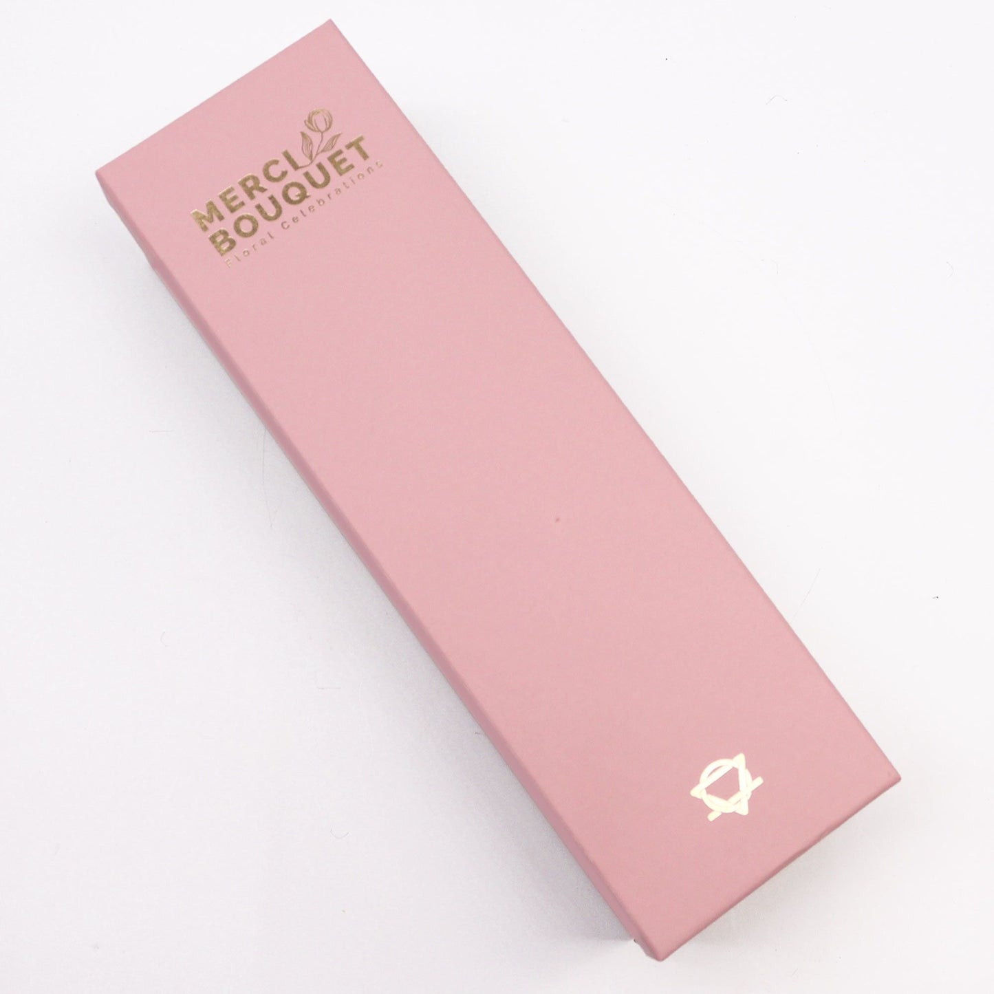 Seifenblumen-Geschenkbox 'Baby-Segen' in Zartrosa – Fertiges Arrangement