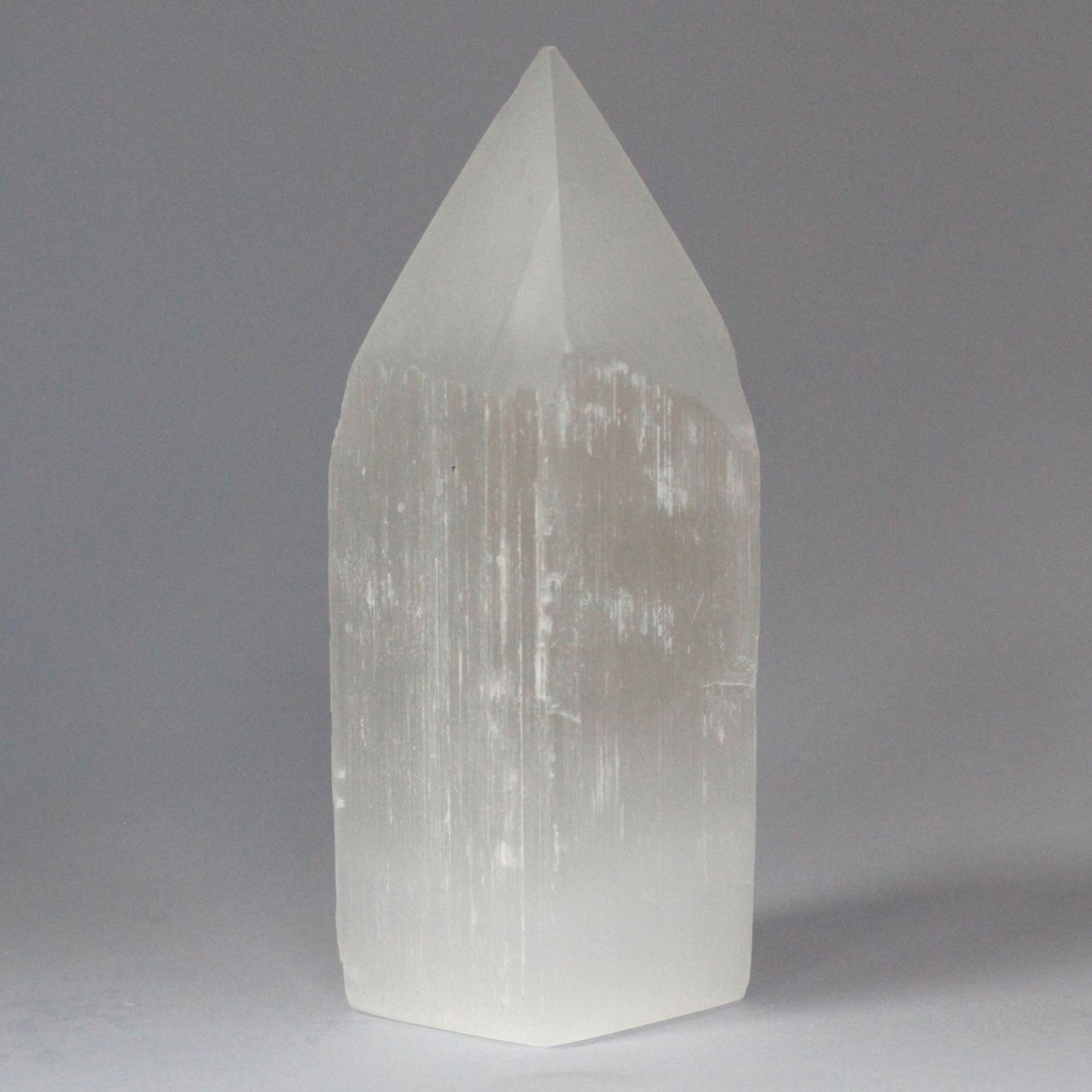 Handgeformter Selenit-Turm 15 cm - Natürliche Skulptur aus Marokko