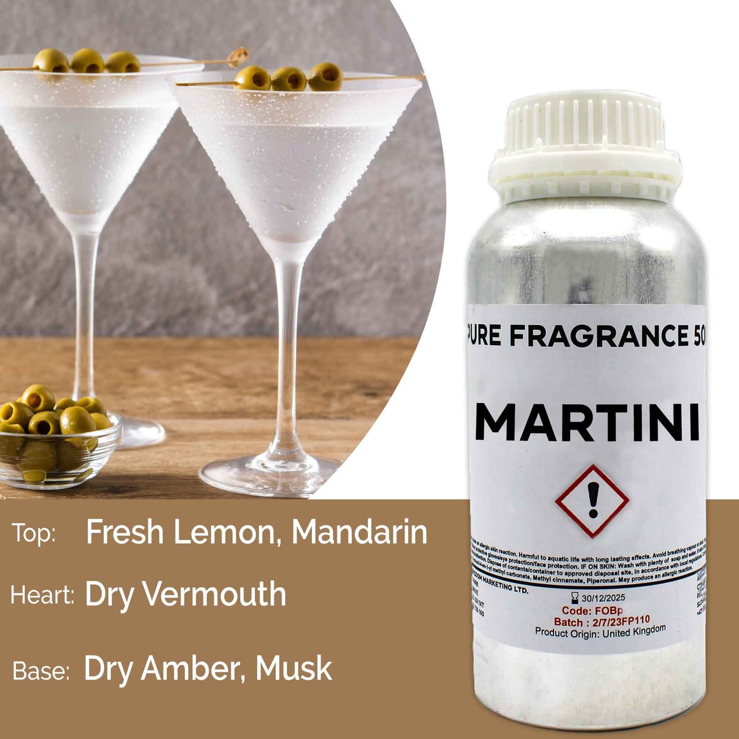 Reines Duftöl Martini - 500ml Flasche für intensive Raumbeduftung