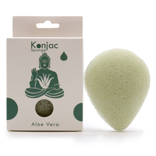 Konjac-Gesichtsschwamm mit Aloe Vera in Tränenform
