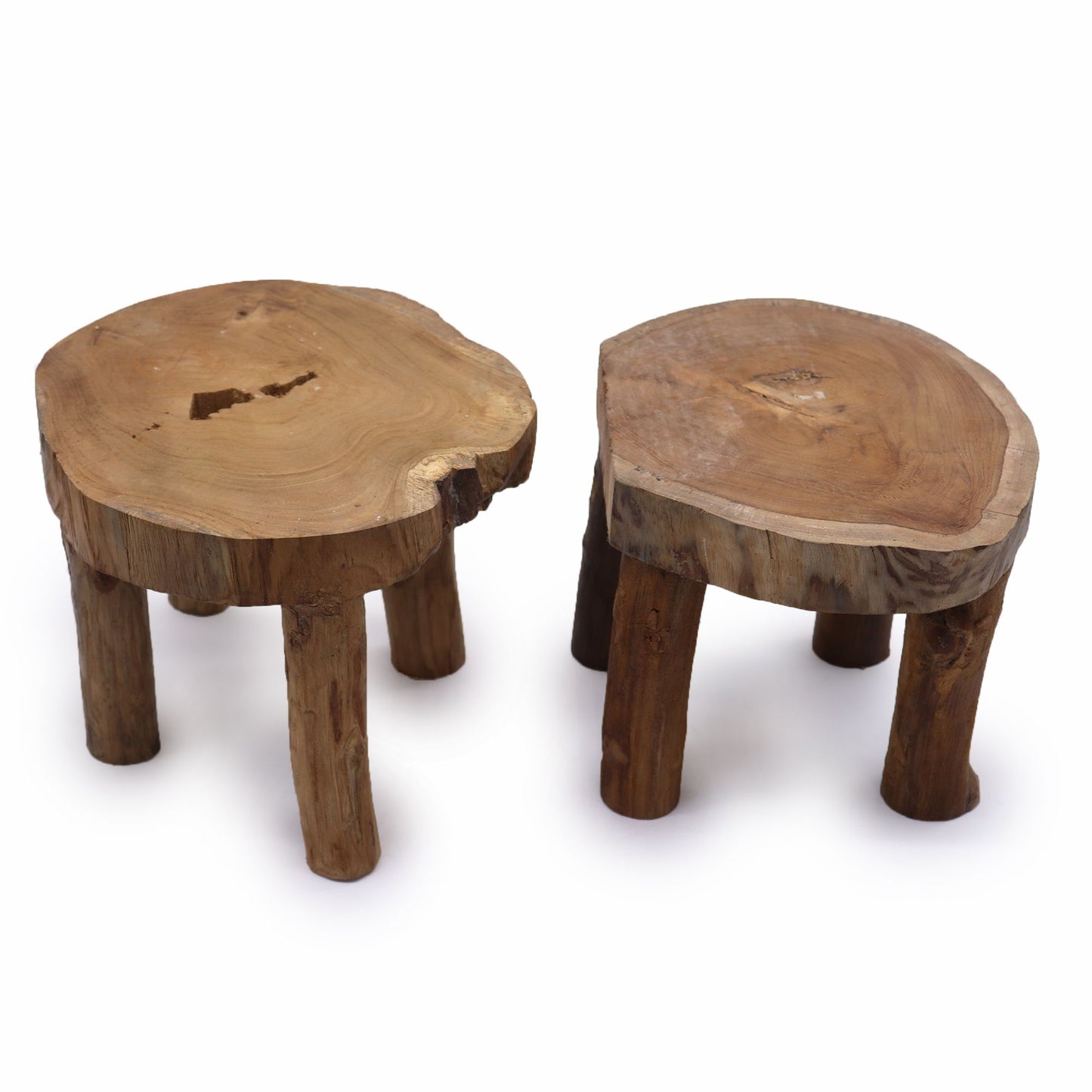 Set mit 2 Präsentationsplatten aus massivem Teakholz - 27x20 cm
