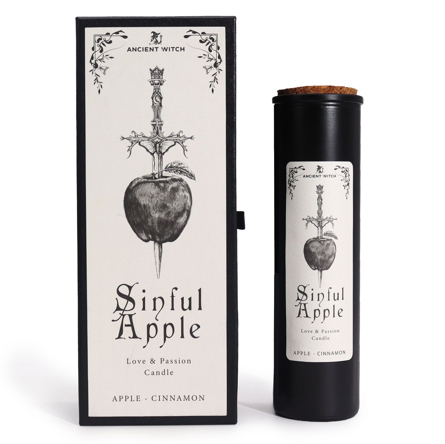 Ritualkerze 'Sündiger Apfel' – Anziehung & Herzöffnung mit Apfel-Zimt