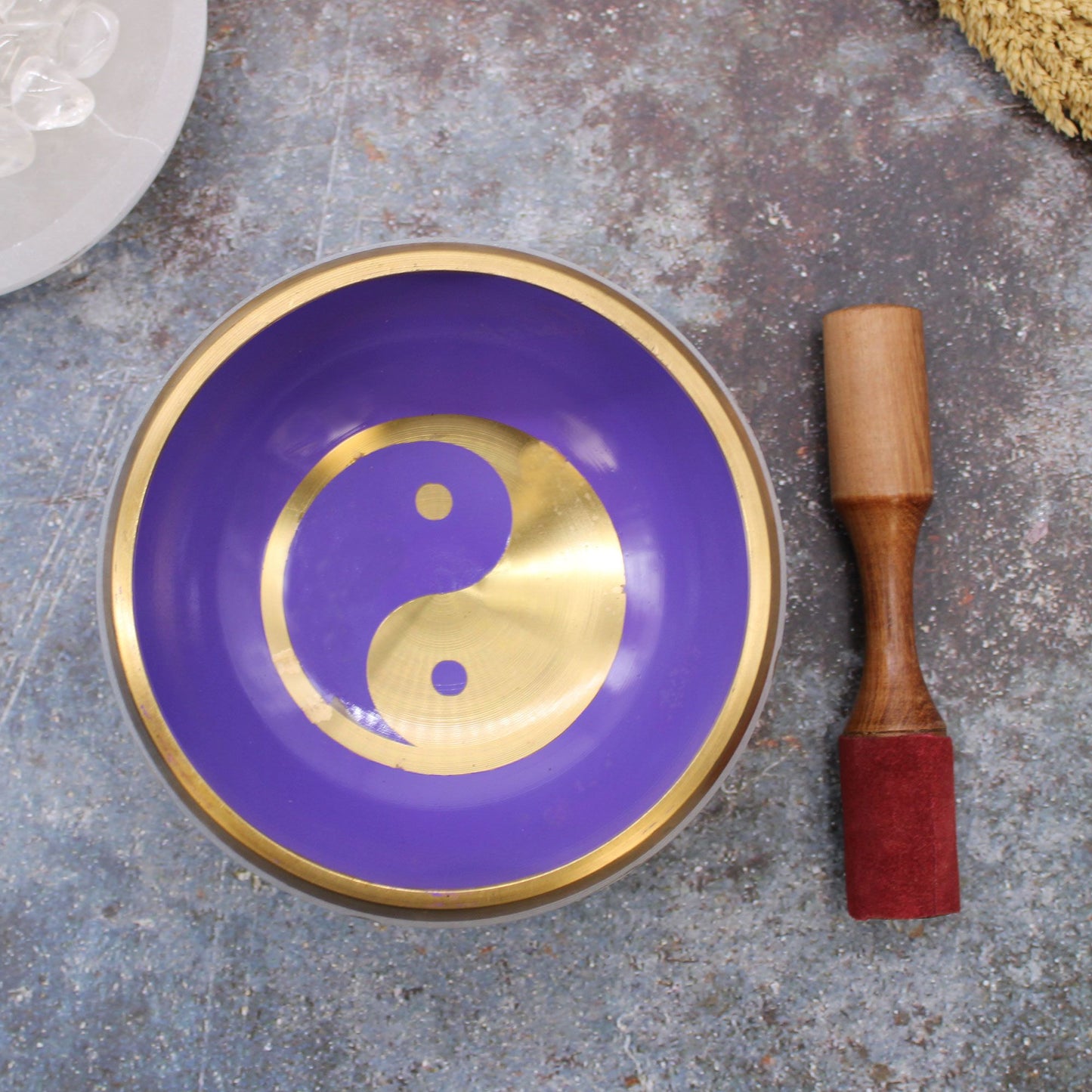 Klangschalen-Set Yin & Yang - 14 cm mit Holzkissen