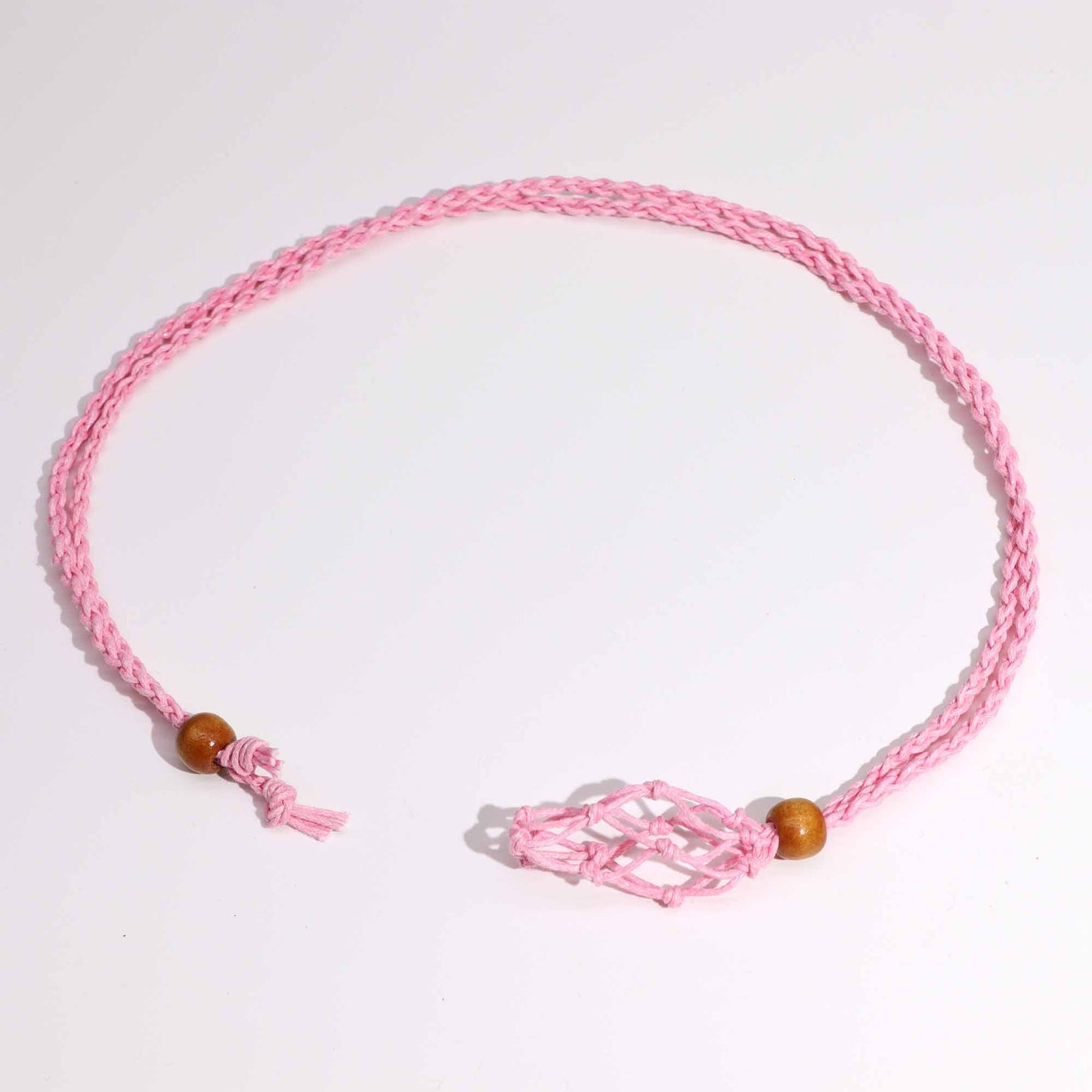 Makramee-Edelsteinband Set – 11 Farben Wachsbaumwolle mit Holzperlen