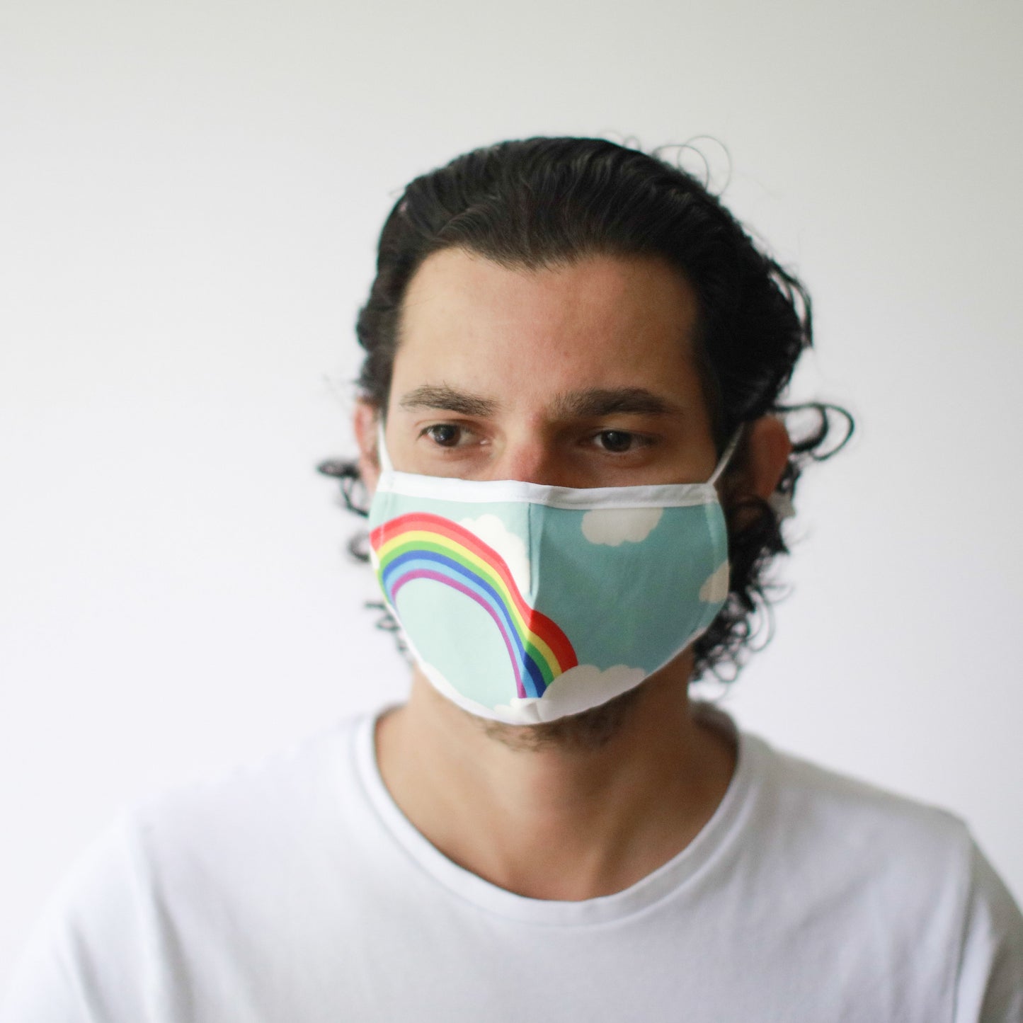 Wiederverwendbare Mode-Maske im Regenbogen-Look – Für Erwachsene