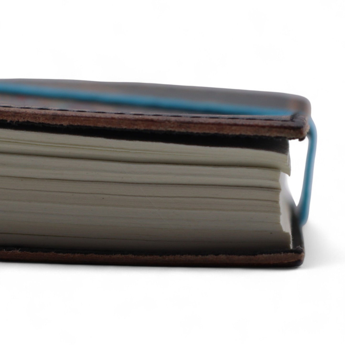 Notizbuch 'Chakra-Göttin' – Handgedrucktes Leder-Cover mit spirituellem Statement