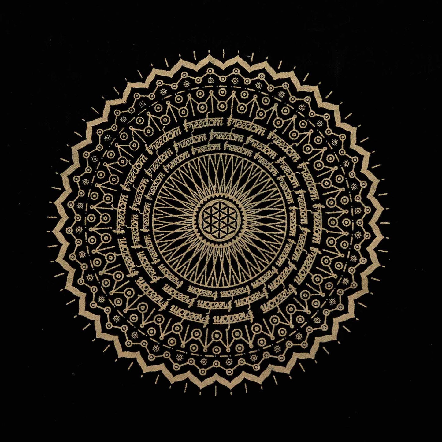 Freedom Mandala Tote Bag – Geräumige Baumwolltasche mit spirituellem Design