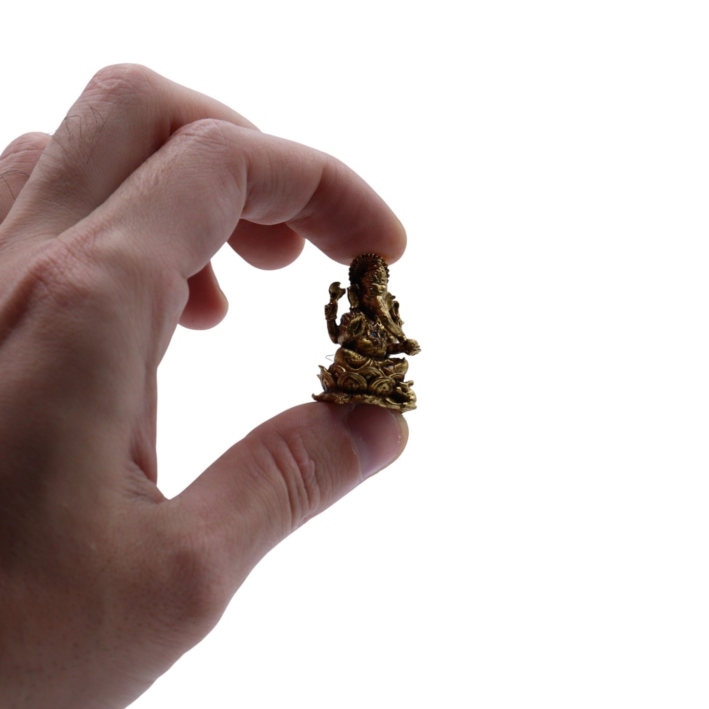 Handgefertigte Ganesha-Miniatur aus Messing – Symbol für Weisheit und Neuanfang