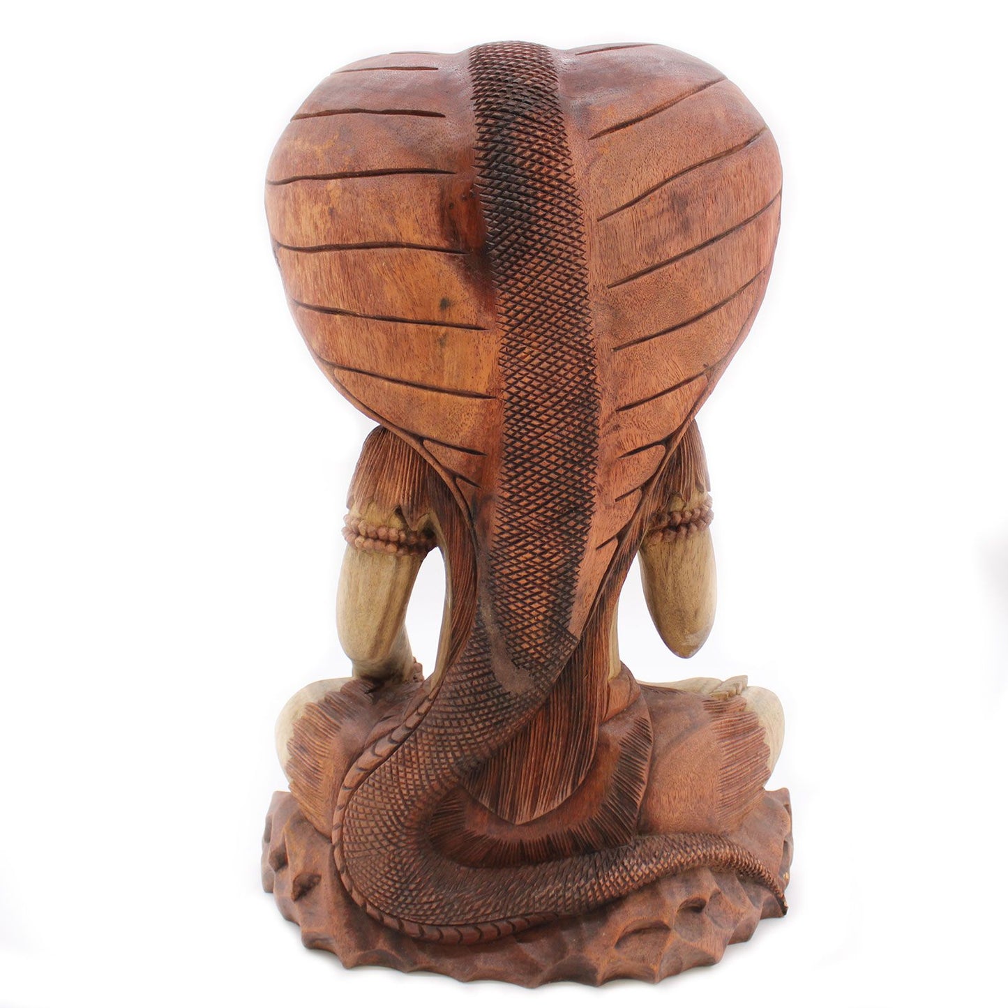 Shiva Statue mit Kobra - Handgeschnitztes Unikat aus Suarholz, 50 cm