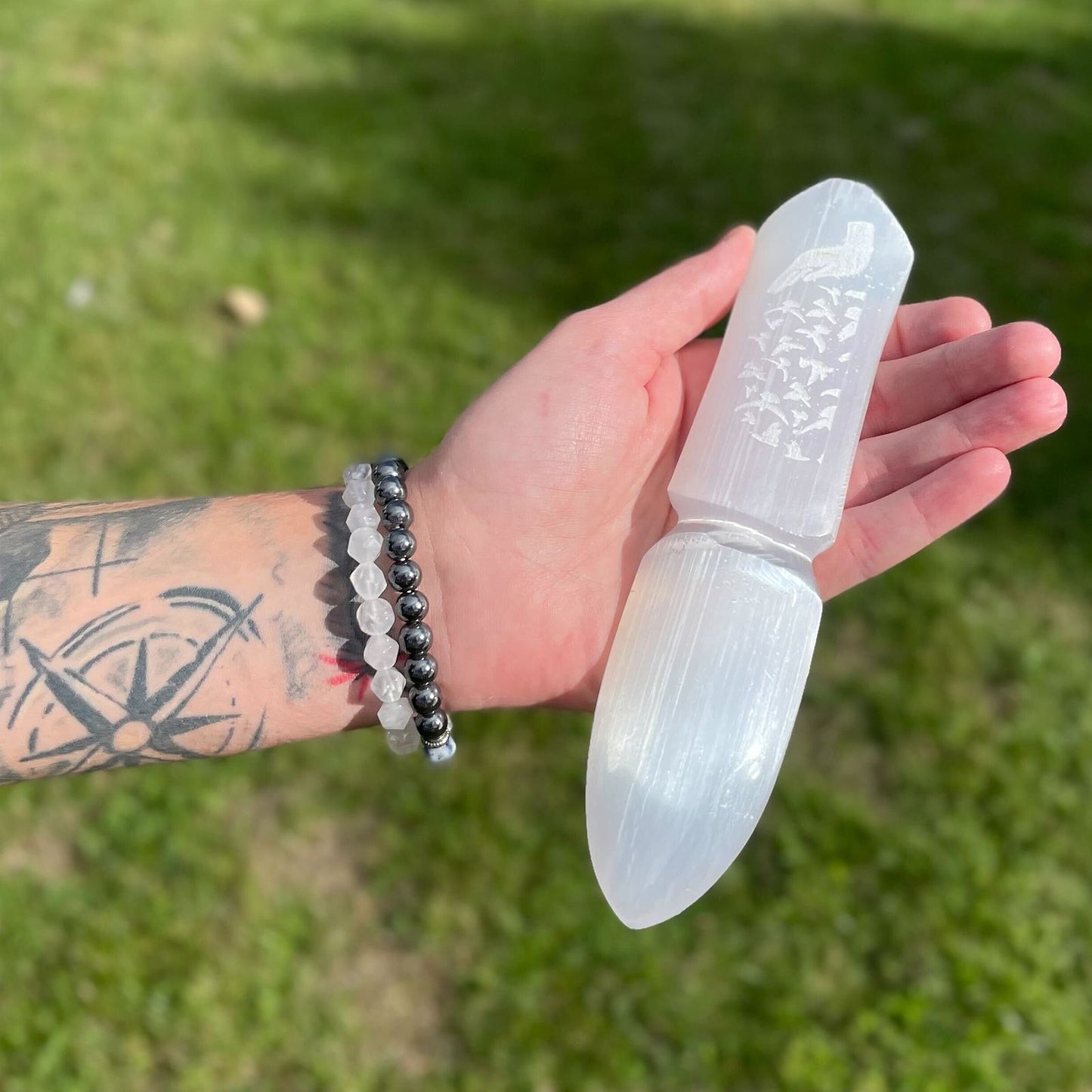 Selenit Ritualmesser – Symbol für Loslassen und Klarheit