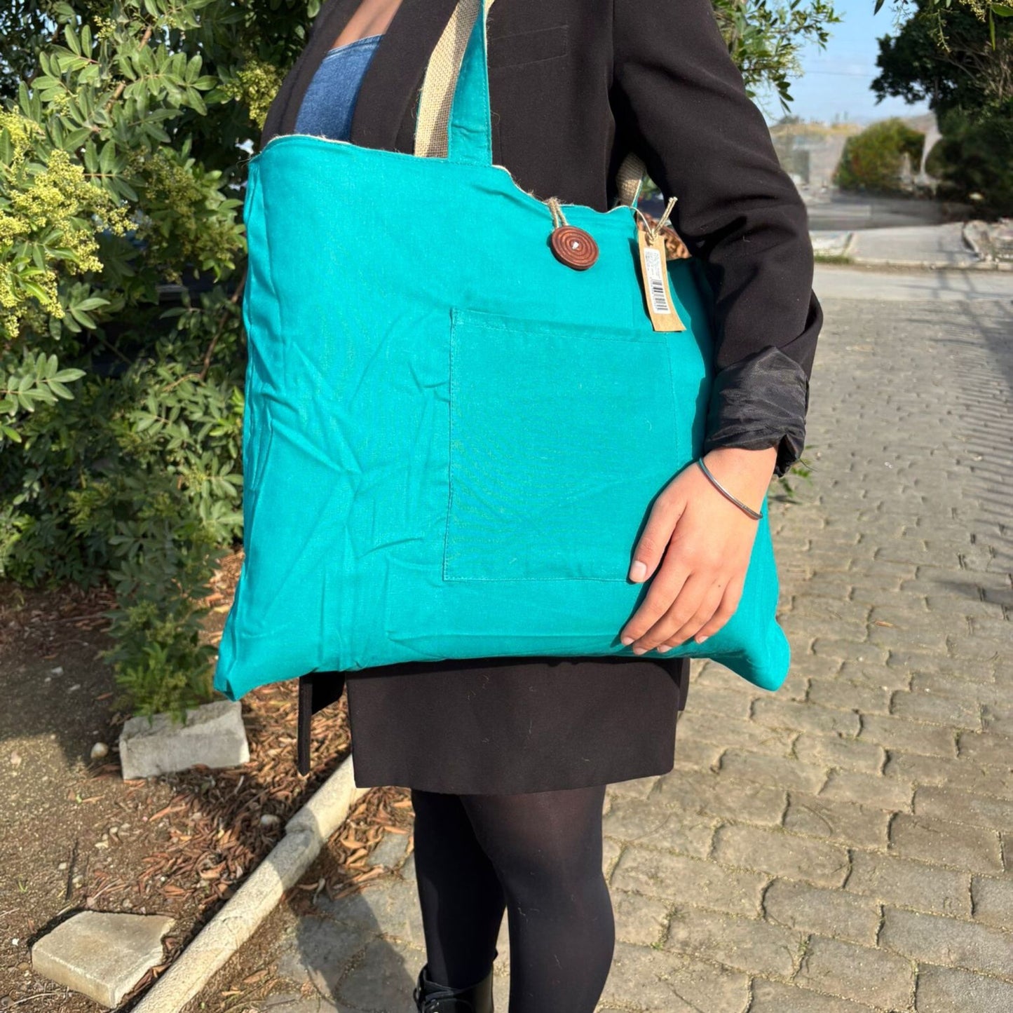 Reversible Shopper aus Jute & Baumwolle - Zwei Looks, ein nachhaltiger Stil