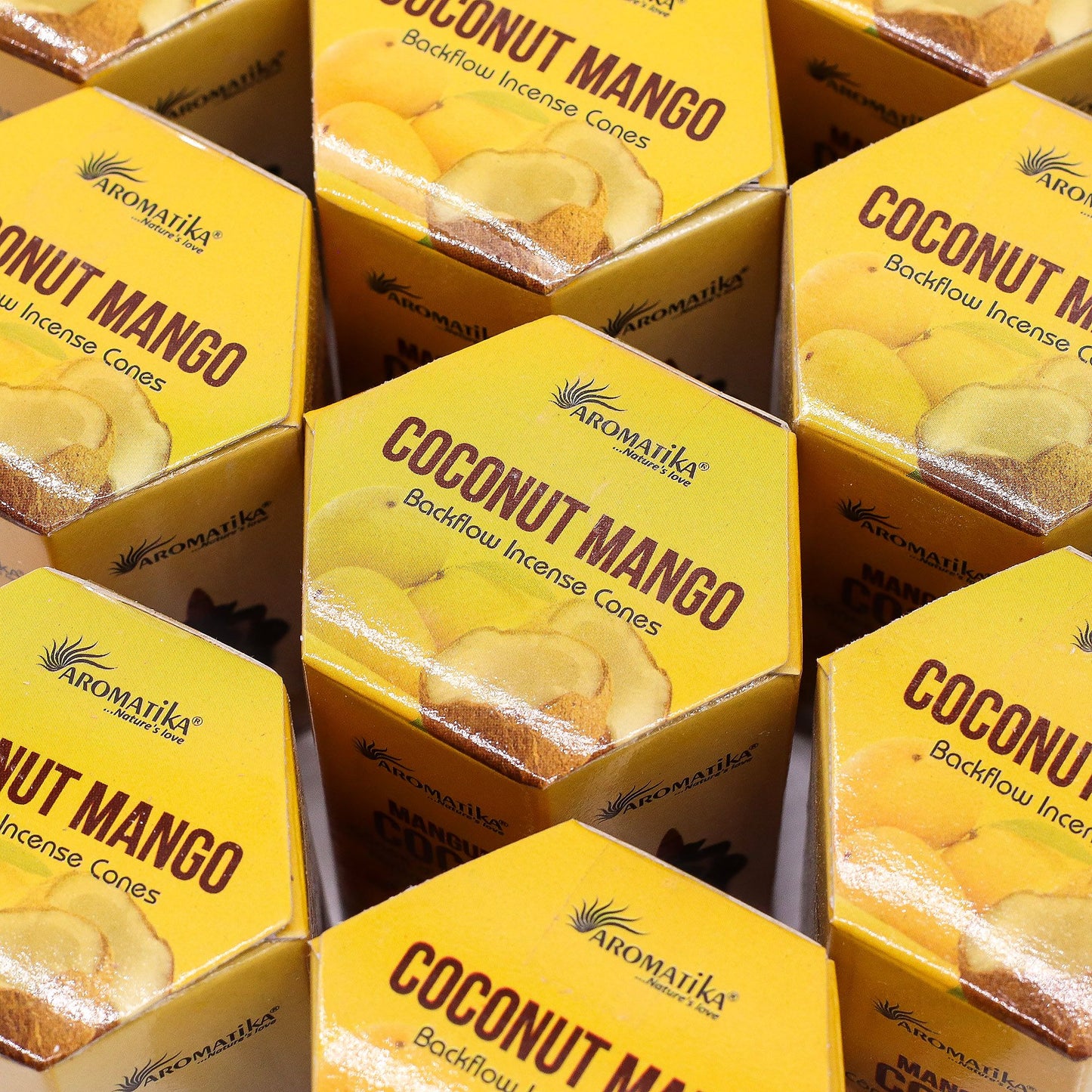 Masala Rückfluss-Räucherkegel Kokos-Mango - 10 Stück im Set
