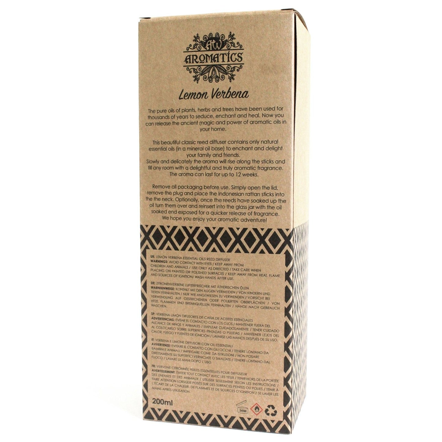 Rattan-Duftdiffusor mit Zitronenverbene – Frische für Ihr Zuhause (200 ml)