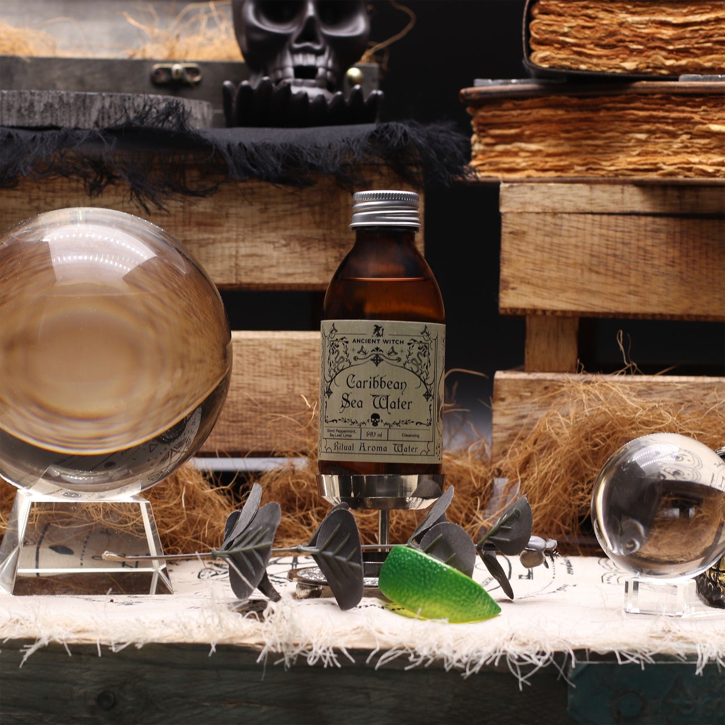 Ritualwasser Karibisches Meer – Reinigendes Elixier mit Pfefferminze, Lorbeer & Limette
