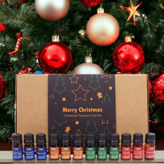 Duftöl-Set 'Heilige Weihnachtsdüfte' – 12 festliche Aromen in Premium-Box