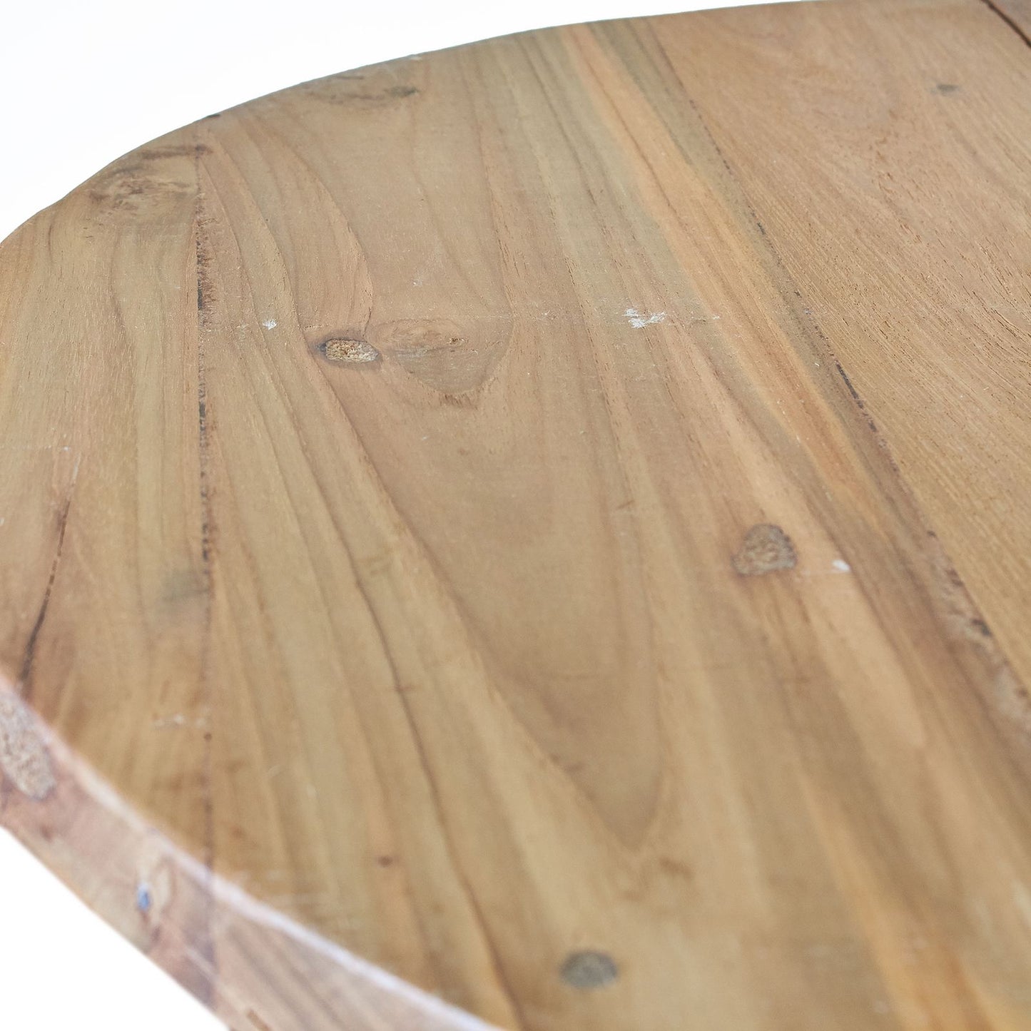 Runder Klapptisch aus recyceltem Teakholz – Handgefertigt in Bali, 50 cm