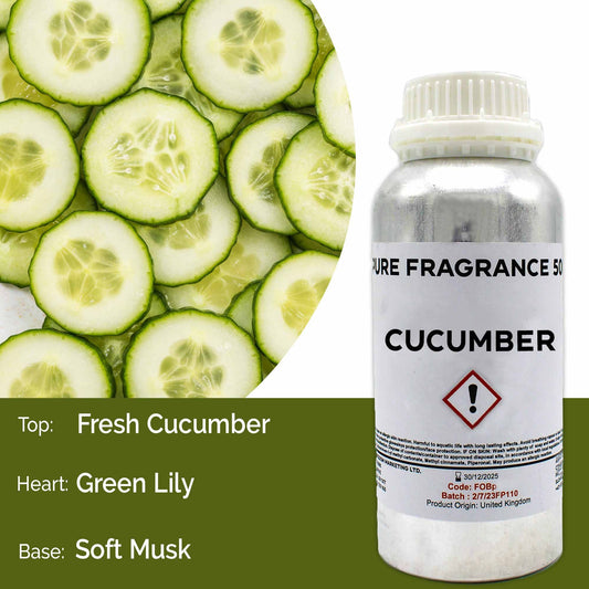 Reines Duftöl Gurkenfrische - 500ml für Aromatherapie & DIY