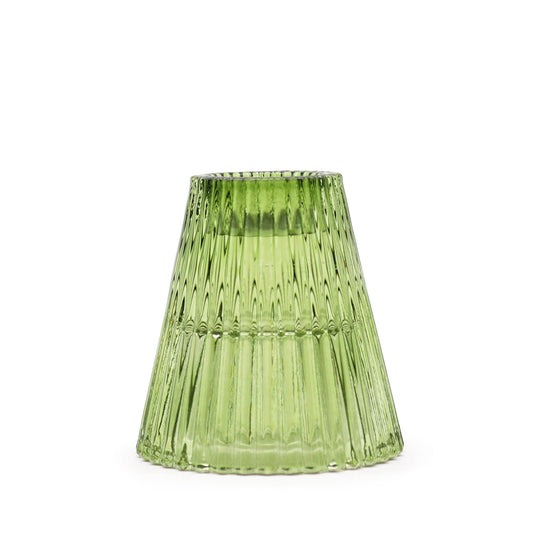 Set mit 2 reversiblen Kerzenhaltern in Gartenjade - Pressglas