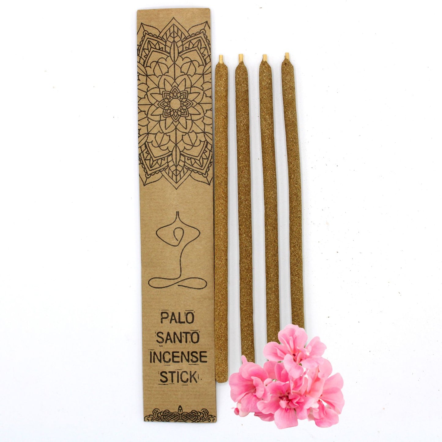 Palo Santo Räucherstäbchen 'Frische Blumen' - 4 große Stäbchen im Kraftpapierumschlag