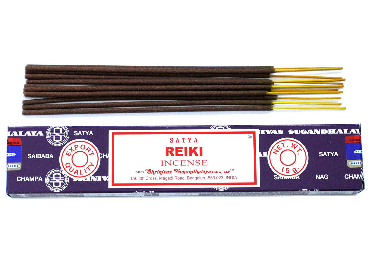 Satya Reiki Räucherstäbchen - 15 Stück für Harmonie & Wohlbefinden