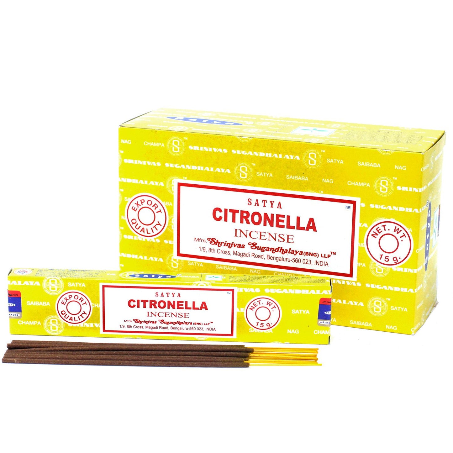 Citronella Räucherstäbchen, handgerollt - 15 Stück