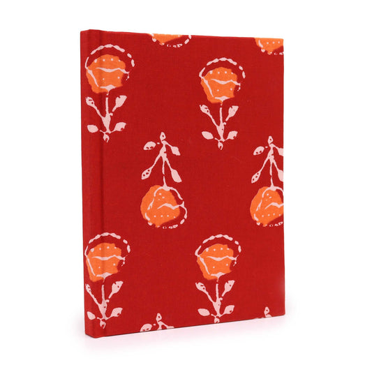 Notizbuch mit Rosendruck aus Baumwolle | 96 Seiten im Format 20x15 cm