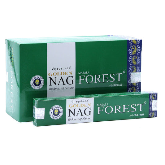 Golden Nag Waldduft Räucherstäbchen - 15g Premium Packung
