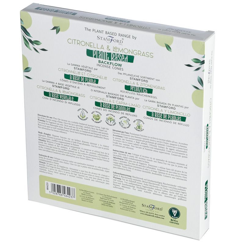 Rückfluss-Räucherkegel Citronella & Zitronengras - 12 Stück