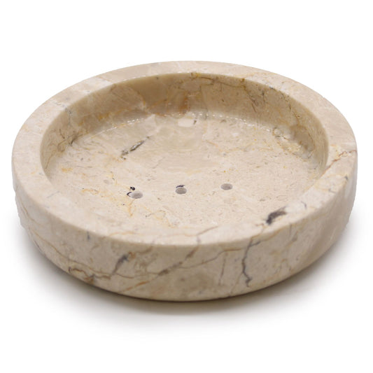 Seifenschale aus Honig-Marmor – Elegante Ablage aus Naturstein