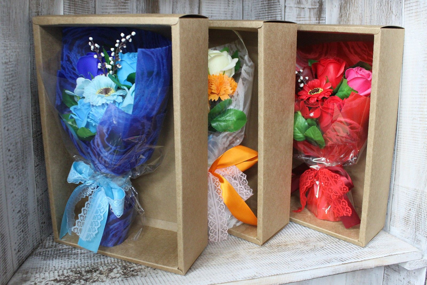 Seifenblumen Bouquet Orangenblüte – Hautpflegende Deko für Bad & Geschenk
