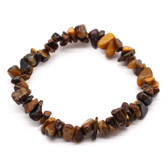 Dehnbares Tigerauge-Armband mit Splittersteinen – Energie & Stil