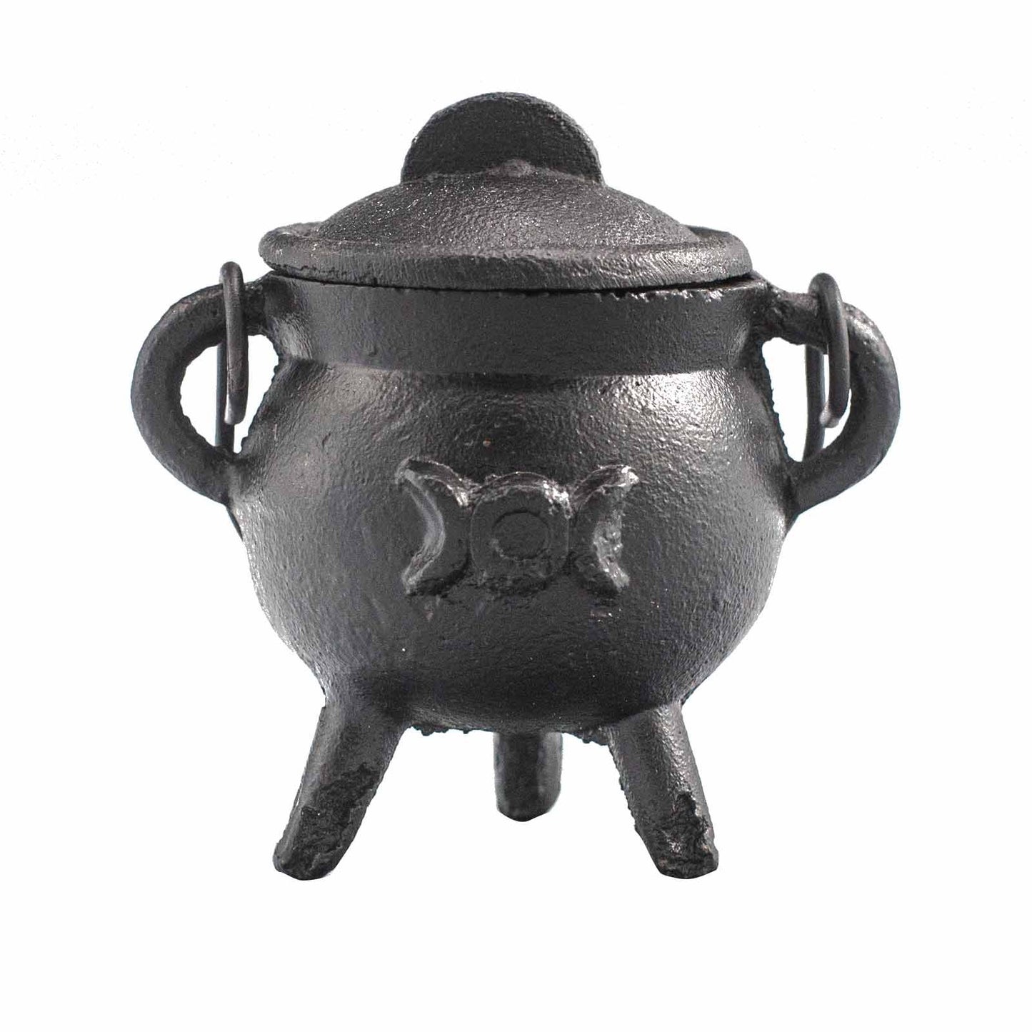 Gusseisen-Kessel 'Dreifacher Mond' – 6x10 cm für Rituale & Dekoration