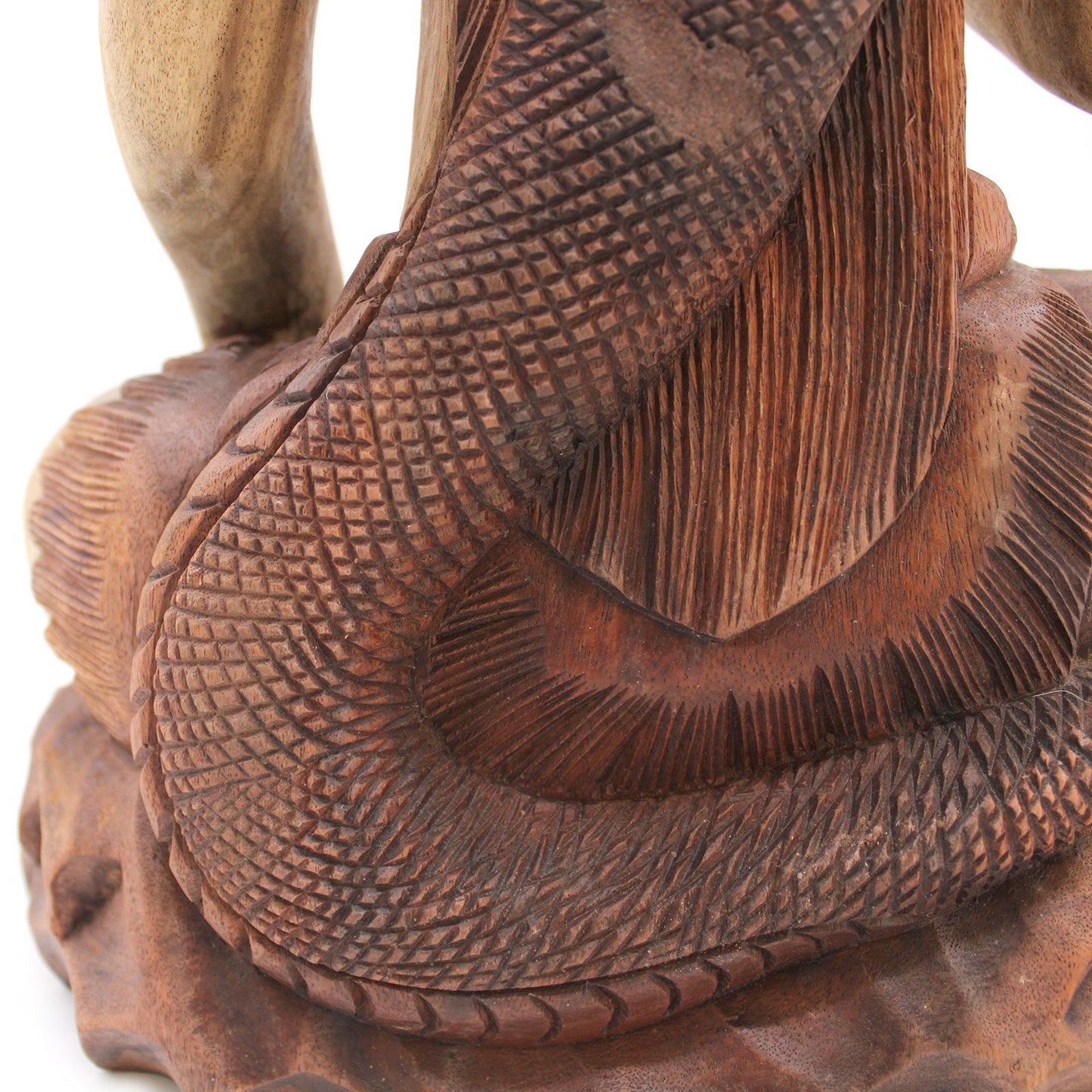 Shiva Statue mit Kobra - Handgeschnitztes Unikat aus Suarholz, 50 cm