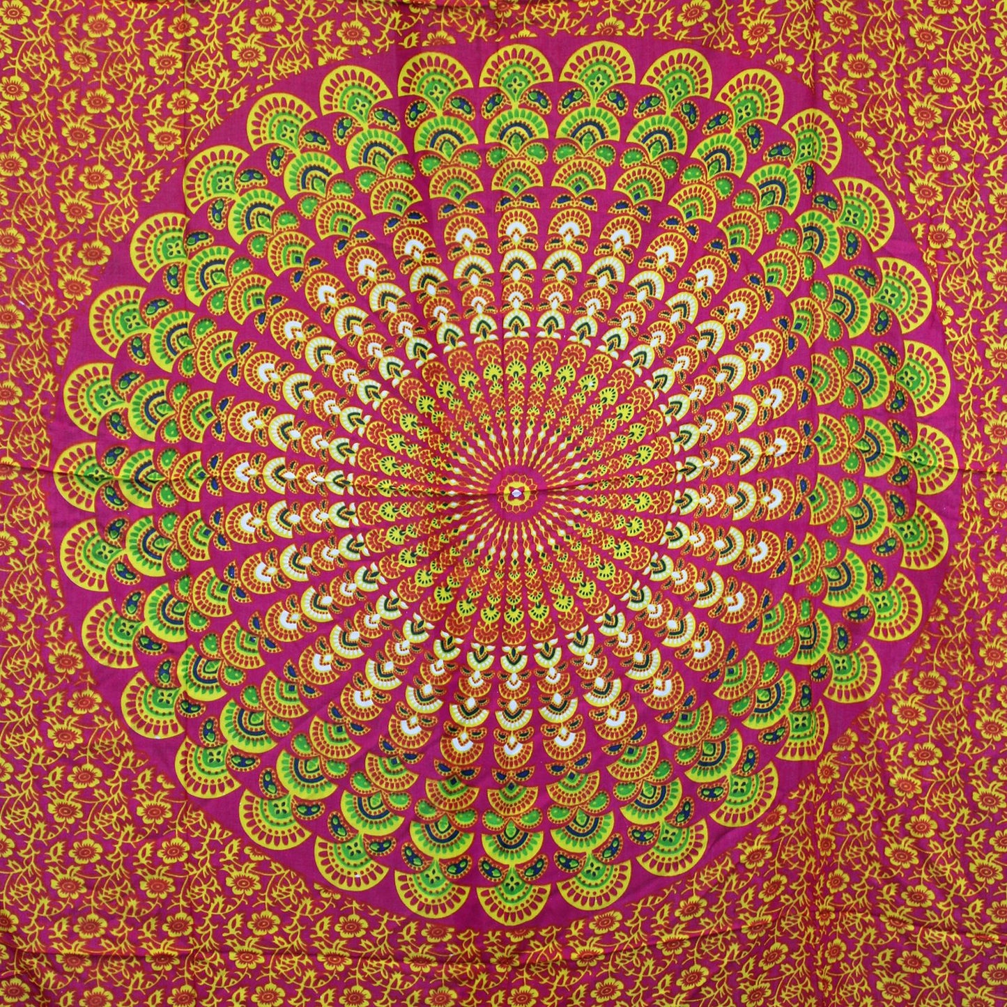 Bali Sarong 'Rubin-Limetten Traum' – Leichter Viskose-Überwurf 140x100 cm
