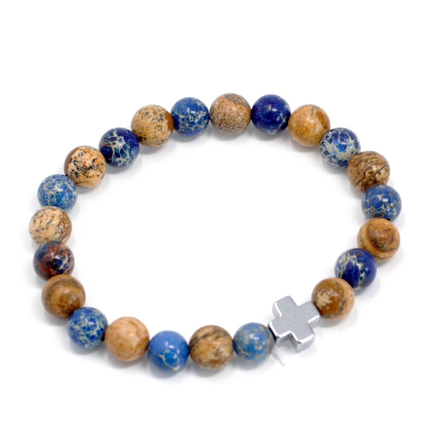 Freundschaftsarmband-Set Sodalit & Picturestone – 2-teilig mit Bedeutung