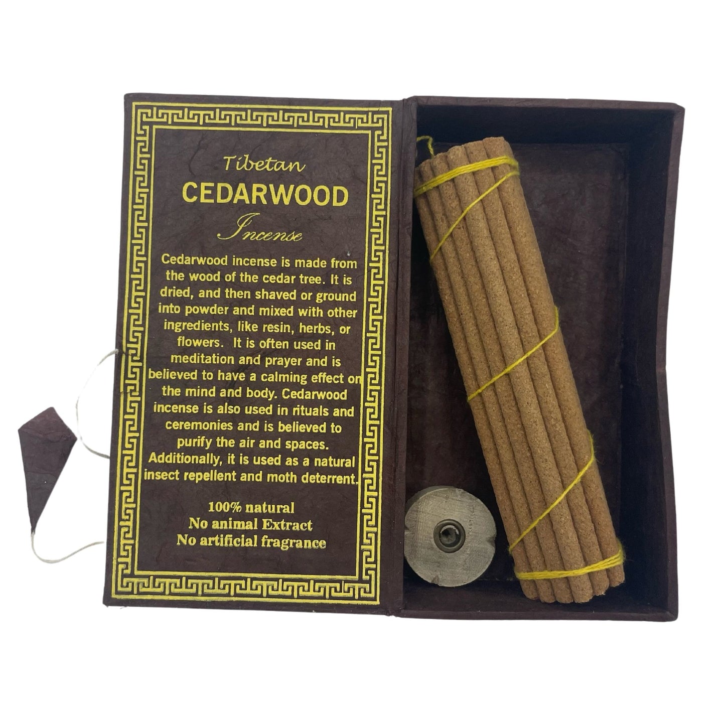 Himalayan Sughandit Dhoop Geschenkset Zedernholz – 30 Räucherstäbchen mit Halter