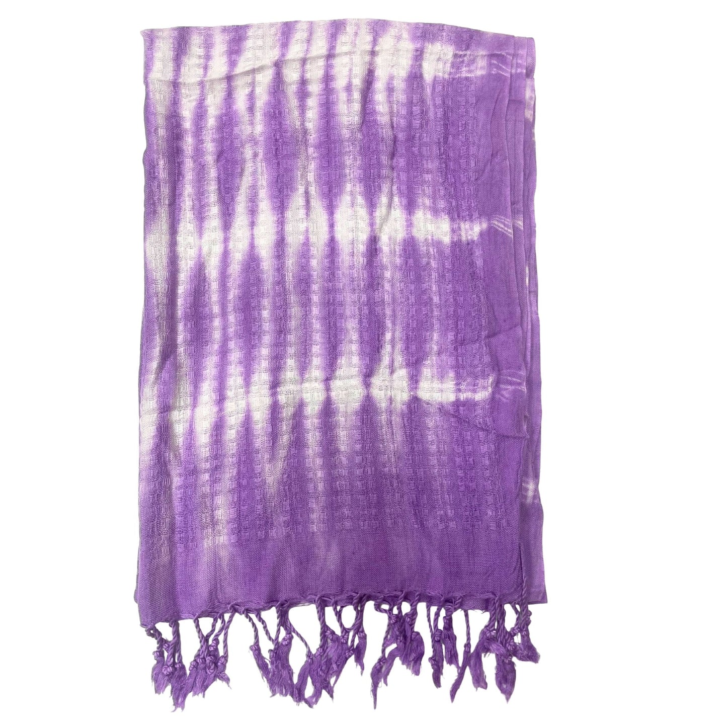 Luftige Lavendel-Stola mit floralen Motiven – Schal & Tuch